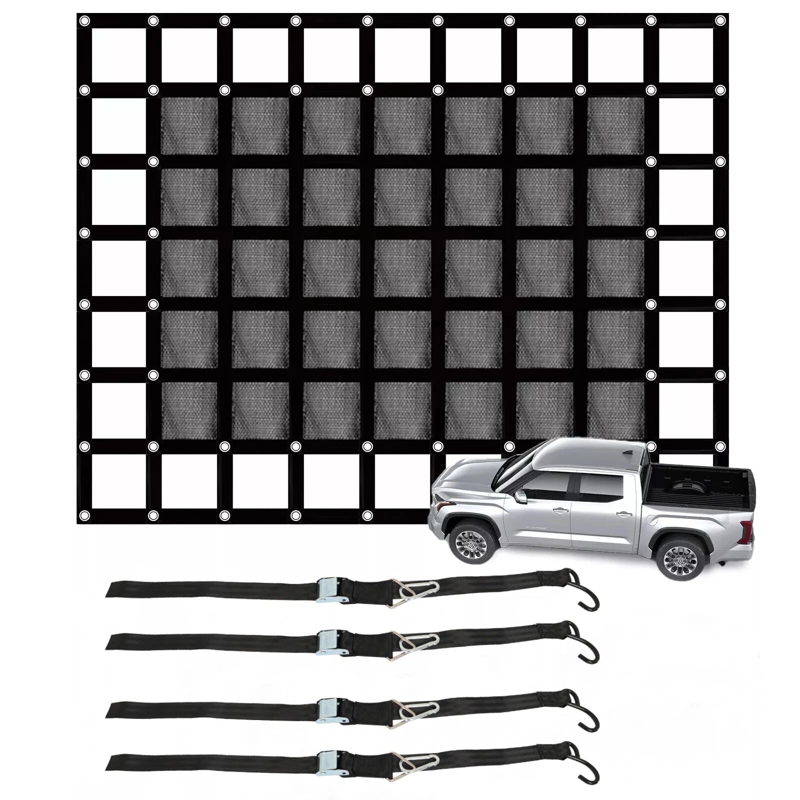Heavy Duty Cargo Net for Pickup Trucks (6.75' x 8')