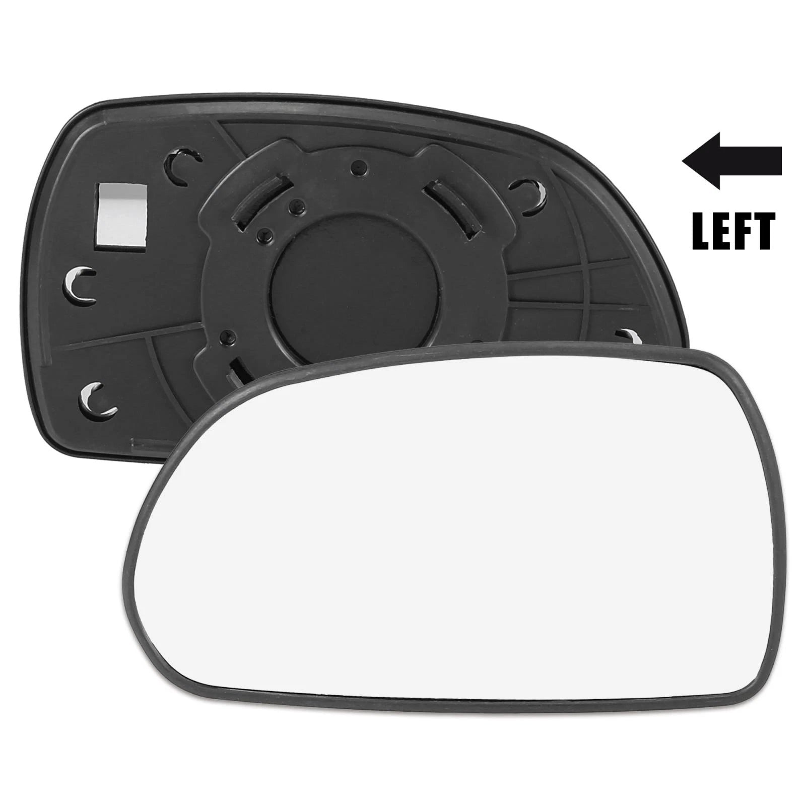 Left Driver Side Rearview Mirror Glass w/ Backing for Hyundai Elantra 