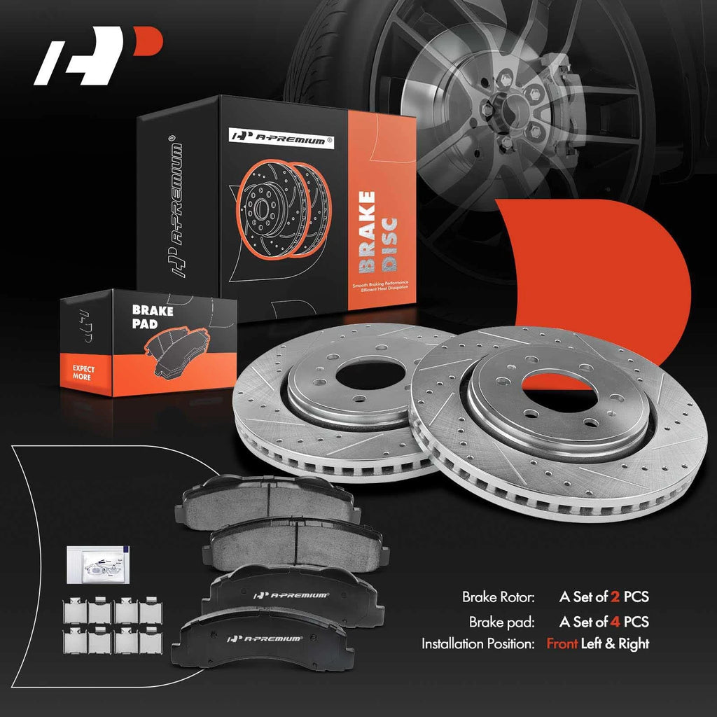 Drilled Rotors & Ceramic Brake Pads for Ford Expedition
