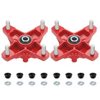2 Front Red Wheel Hubs & Flange Lug Nuts for Honda Sportrax 400 TRX400EX (2002–2008)