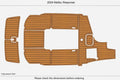 EVA Pad Teak Flooring Mat for Malibu Response Cockpit (2004)