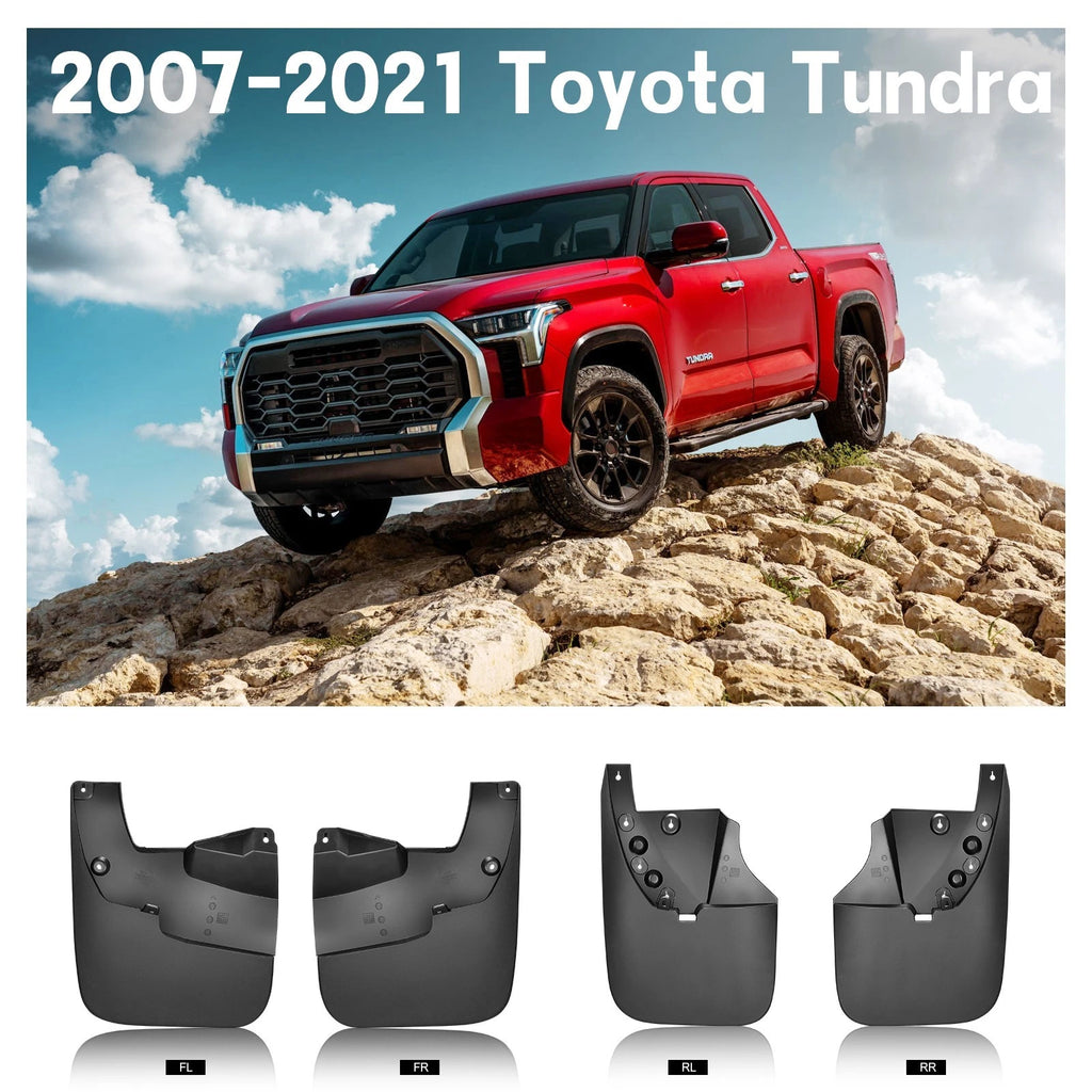 Splash Guards Mud Flaps for Toyota Tundra (2007-2014) Front Rear (4-PC)