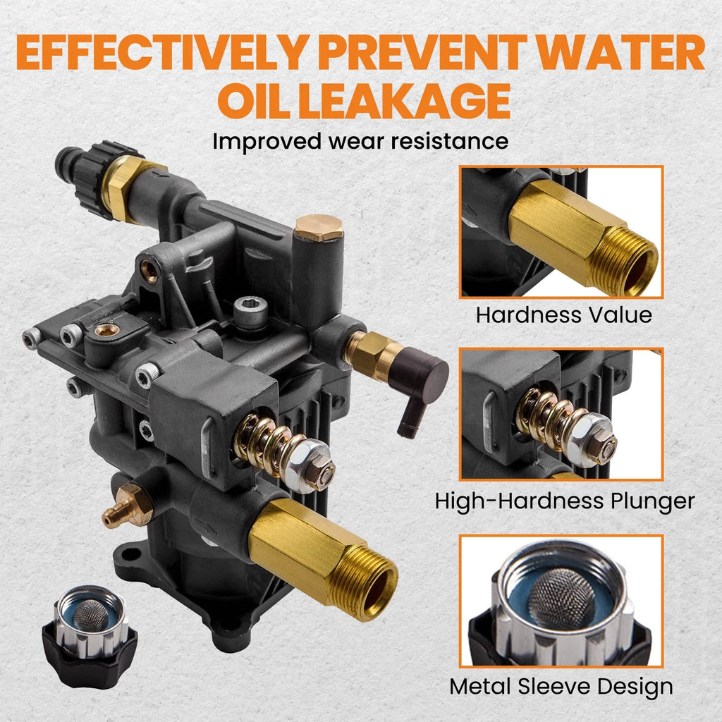 Pressure Washer Pump for Horizontal Shaft Engines (6.5-7 HP)
