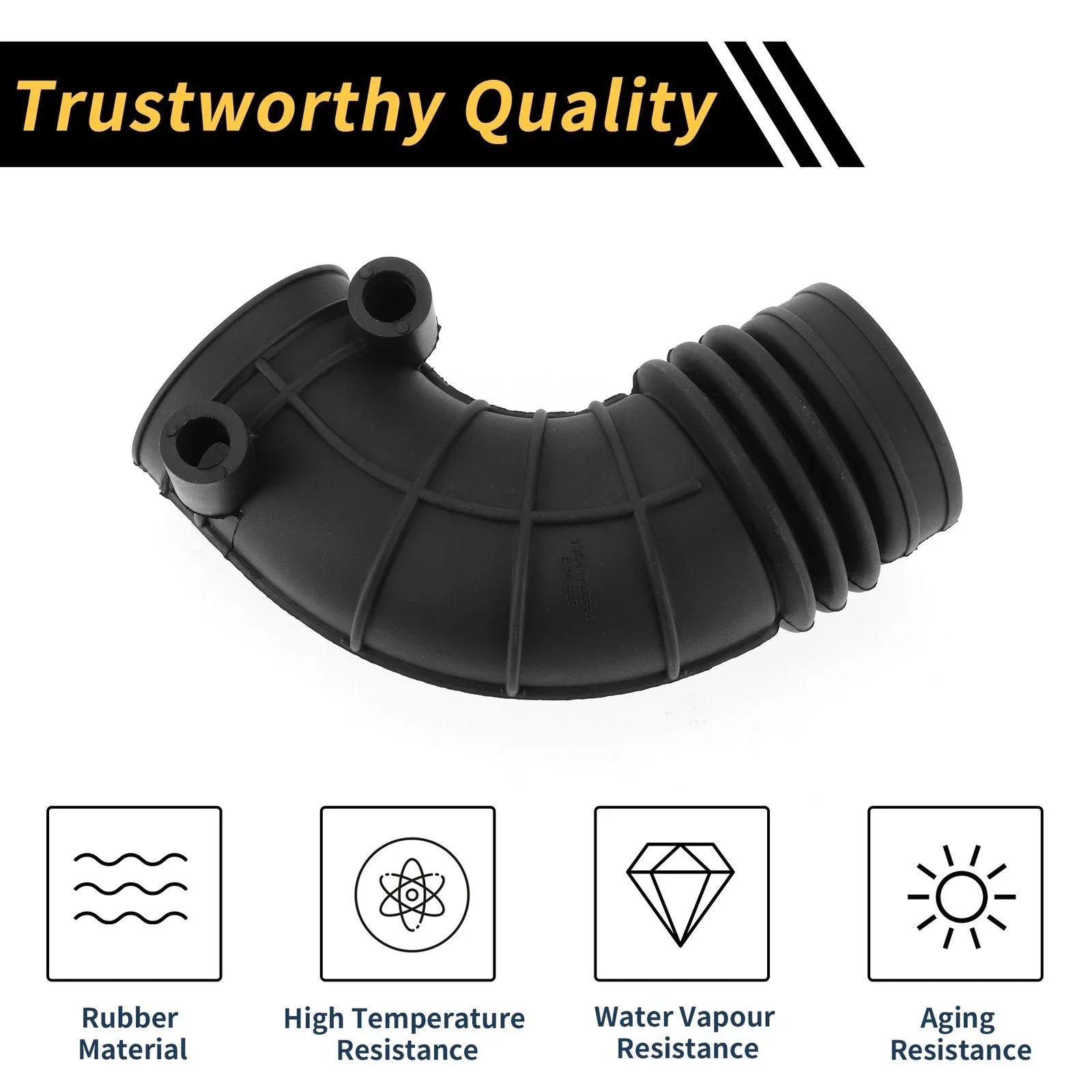Air Intake Hose for BMW 5 (E34) 525 Rubber 1 Pc (1991-1996)