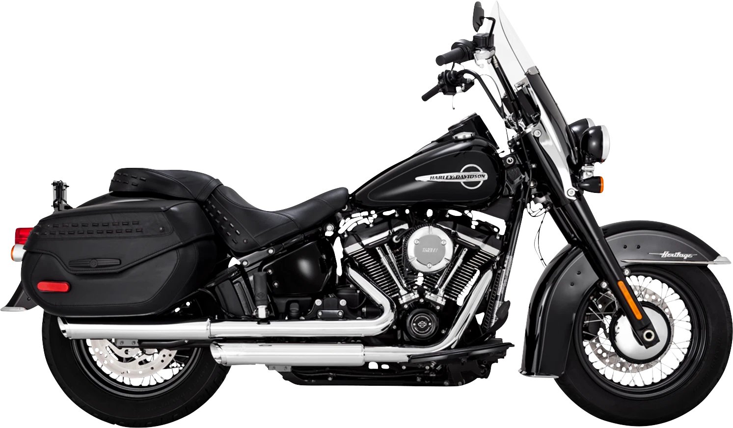 Vance & Hines 3" Twin Slash Slip-On Muffler Chrome 16379 for Harley Touring (2018–2024)