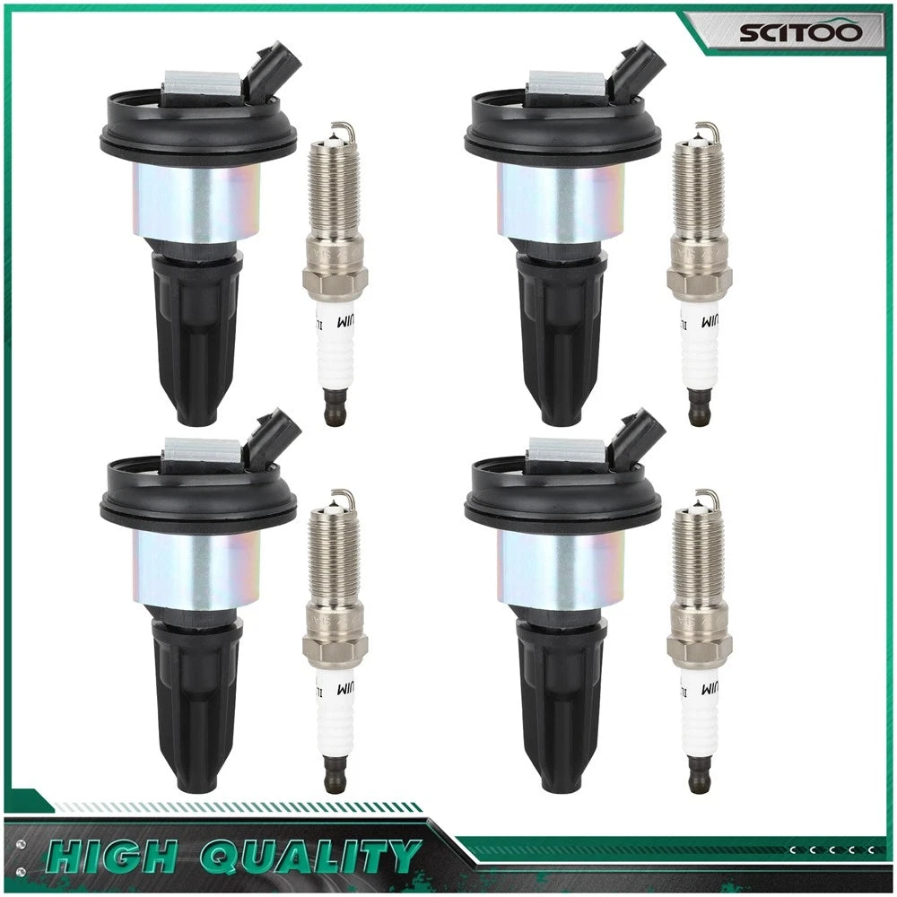 Set of 4 Ignition Coils & Spark Plugs for Chevrolet Colorado GMC Canyon (2004–2006)