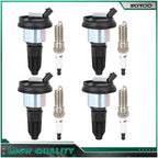 Set of 4 Ignition Coils & Spark Plugs for Chevrolet Colorado GMC Canyon (2004–2006)