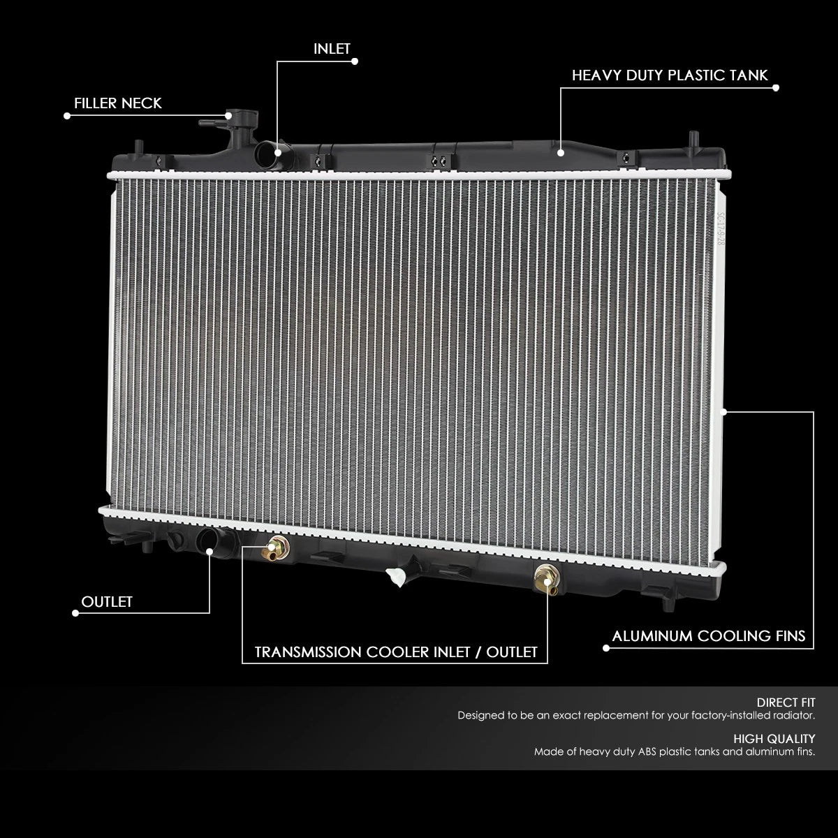 Full Aluminum Replacement Radiator for Honda CR-V (2010–2011) DPI 13161