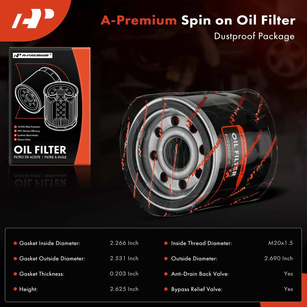 Engine Oil Filter for Honda Civic (2002–2003) and Nissan Altima (2002–2003)