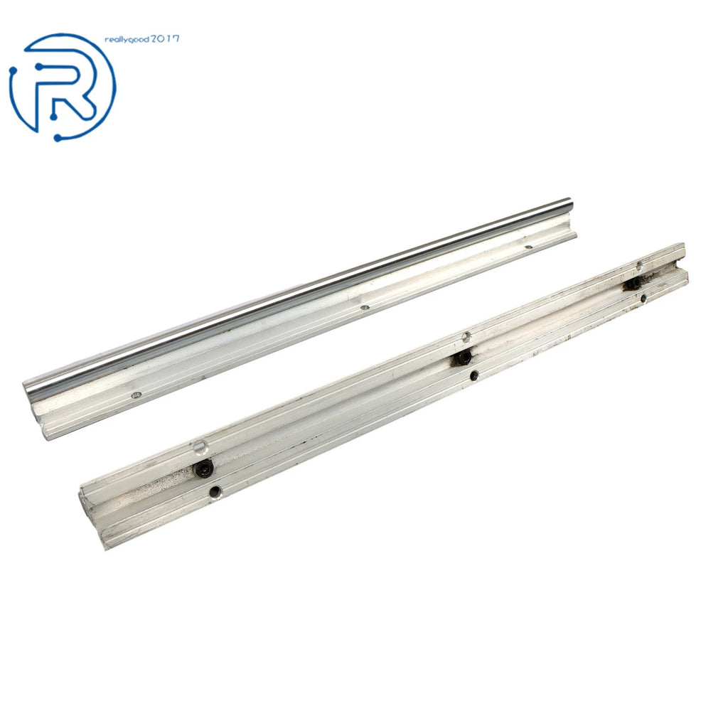 2Pcs SBR12-400mm Linear Shaft Rail with 4 SBR12UU Bearings for