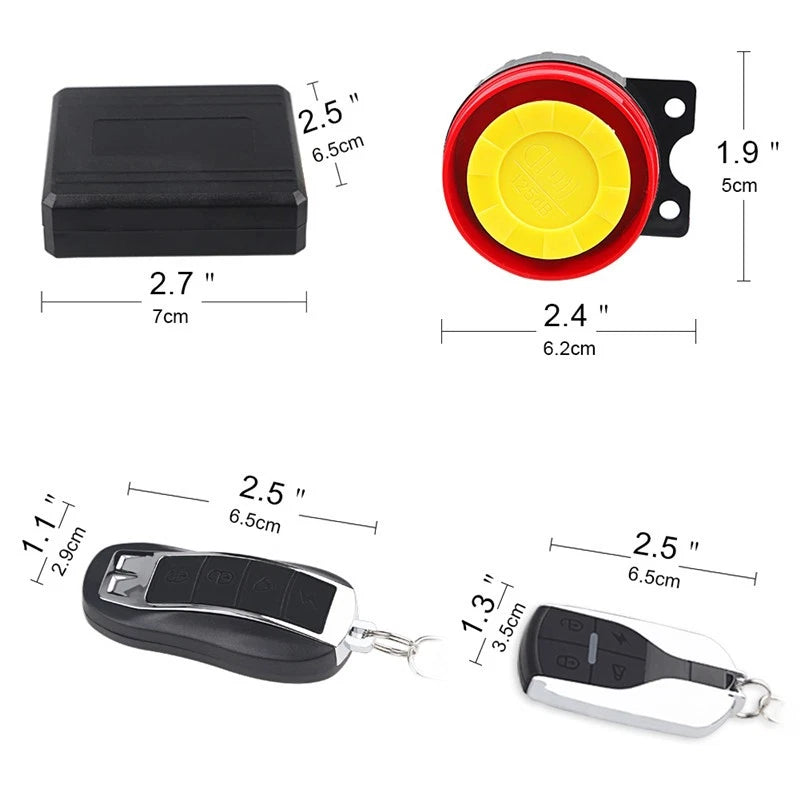 Security Alarm System for Motorcycle Scooter (Universal Fit)