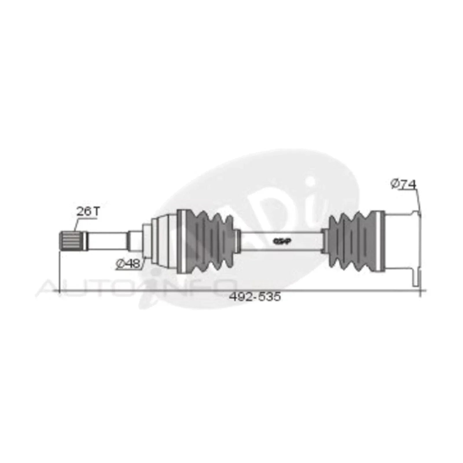 CV Shaft 4cyl 1.6L G16B for Suzuki Grand Vitara (1999 - 2005)