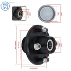 Set of 4 Pre-Assembled Hub Kits for Boat Trailer (2000 lbs, 1" Spindle)