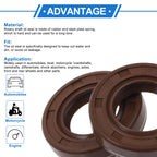 Set of 2 Oil Seal Rotary Shaft Seal FKM Rubber 18x32x7mm
