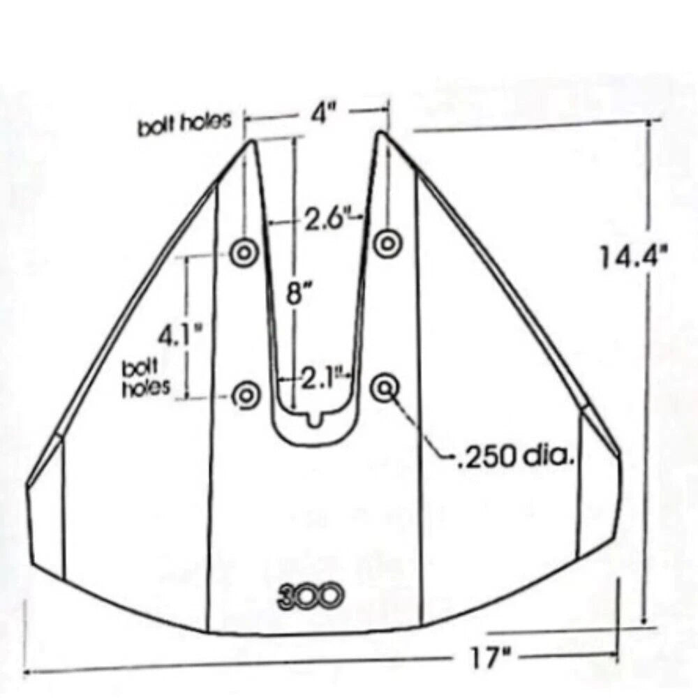 Sport 300 Whale Tail HydroFoil Stabilizer for Outboard Motors (40-350 HP)