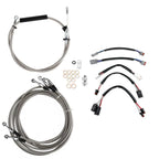 12" Chrome Extended Brake Line for Harley Electra Glide, Road King