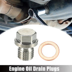 M12x1.5 Engine Oil Drain Plug Set with Washer for Mercedes-Benz