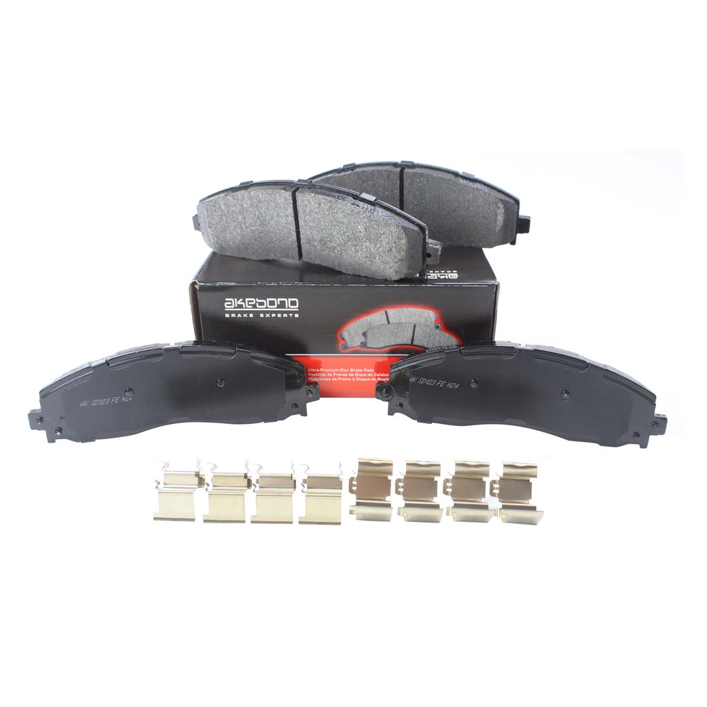 Set of 4 Akebono Severe Duty Rear Disc Brake Pads for Ford F-250 F-350 (2008–2023)