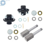 Set of 2 Trailer Bearing Kits for 4 on 4" Trailer Hubs (Fits 1" Square Spindle)