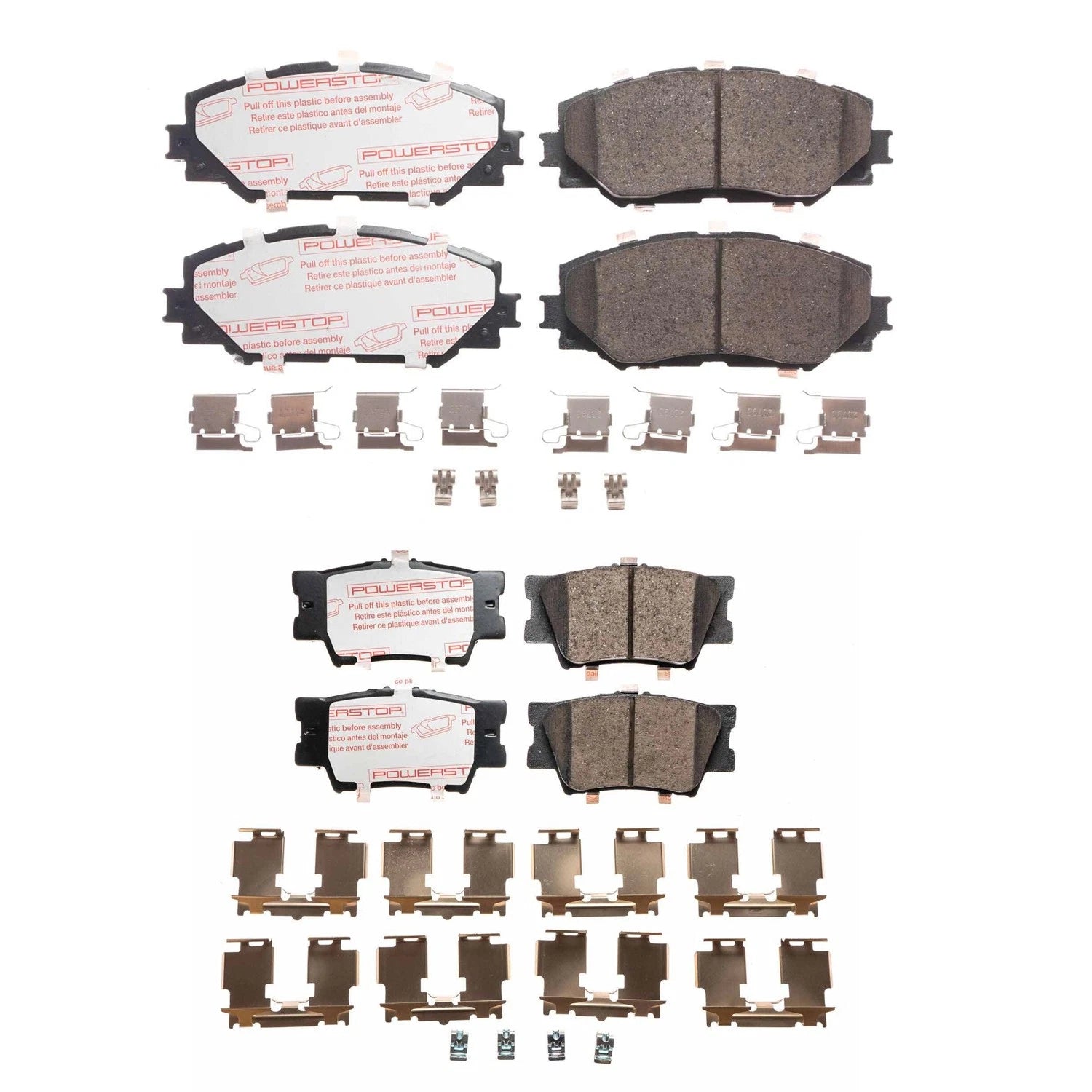 PowerStop Front & Rear Carbon Fiber Ceramic Brake Pad Kit for HS250h RAV4 (2006–2012)
