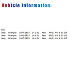 Driveshaft Assembly for Jeep Wrangler (1997-2006)
