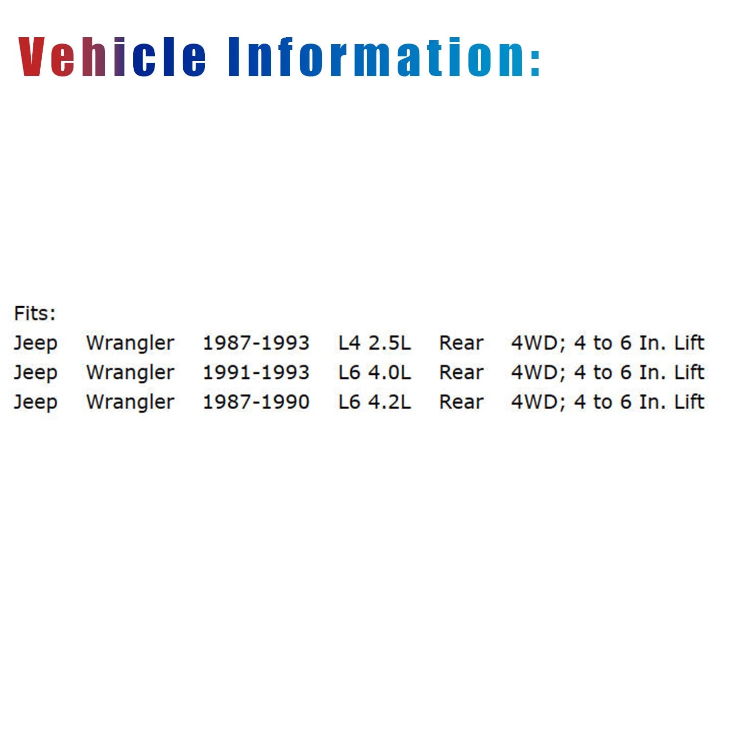 Driveshaft Assembly for Jeep Wrangler (1997-2006)