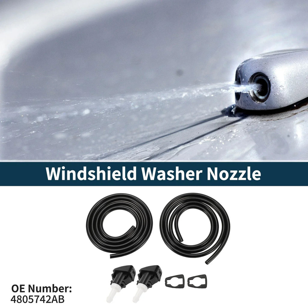 Windshield Washer Nozzle & Fluid Hose for Dodge Grand Caravan (2011-2023)