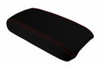 Console Lid Armrest Cover for Honda Civic (2006–2011) Carbon Fiber Red Stitch