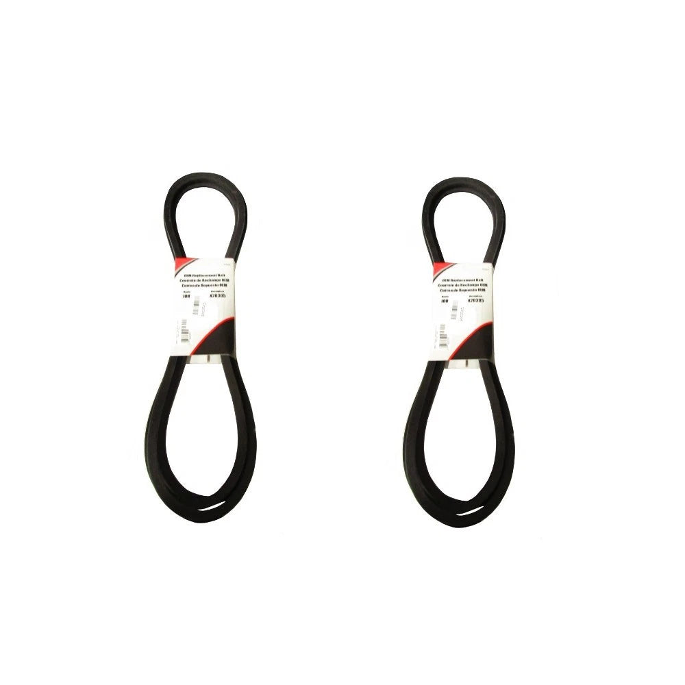 Set of 2 Drive Belts GX20305 for Scotts 48" Mowers (L2048, L2548)