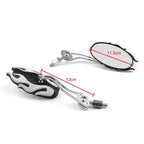 Universal Rearview Mirrors for Motorcycle (8mm 10mm) - White