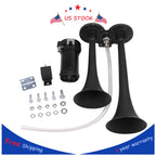 Dual Trumpet Air Horn System for Car/Truck (12V)