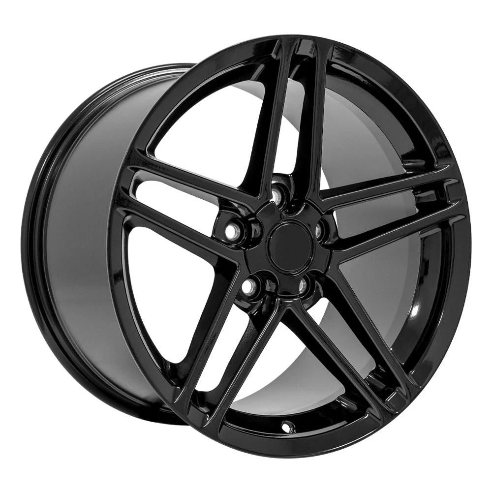 18 Inch Gloss Black Rear Wheel Replacement for 1988–2004 Chevy Corvette