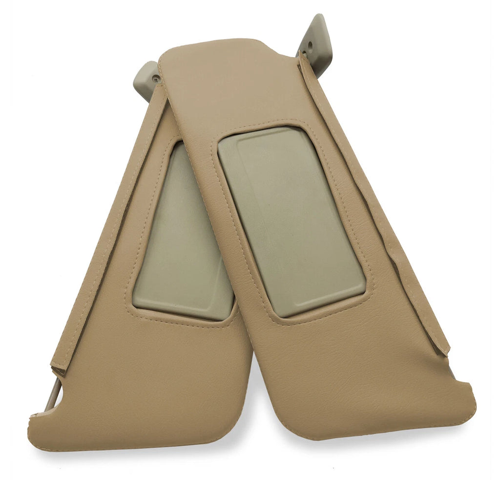 Sunvisors Cover Skin for Ford F150 (2004–2008) Beige Tan PVC Leather
