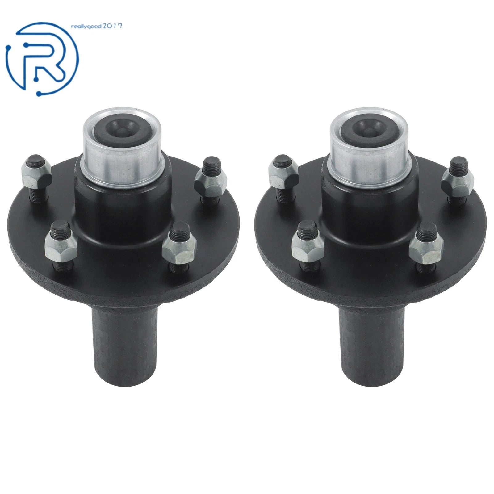 Set of 2 Pre-Greased 3500lbs Trailer Idler Hub Kit #84 5 on 5" Spindle