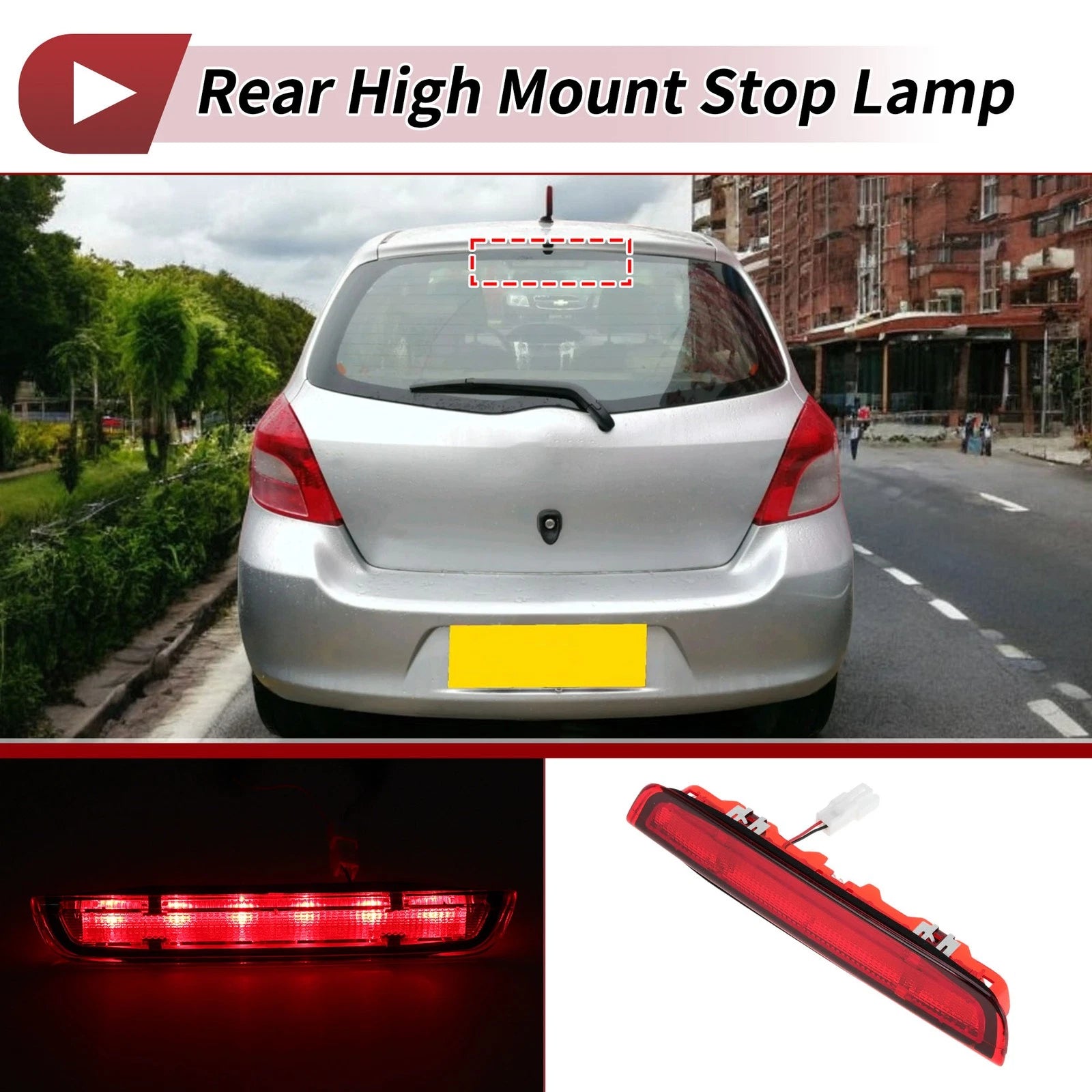 Red LED Third Brake Light for Toyota Yaris Mk3 (2012–2020) No. 815700D150