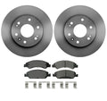 Front Brake Kit for Cadillac Chevy GMC (ProAct Ceramic Pads, Disc Rotors)
