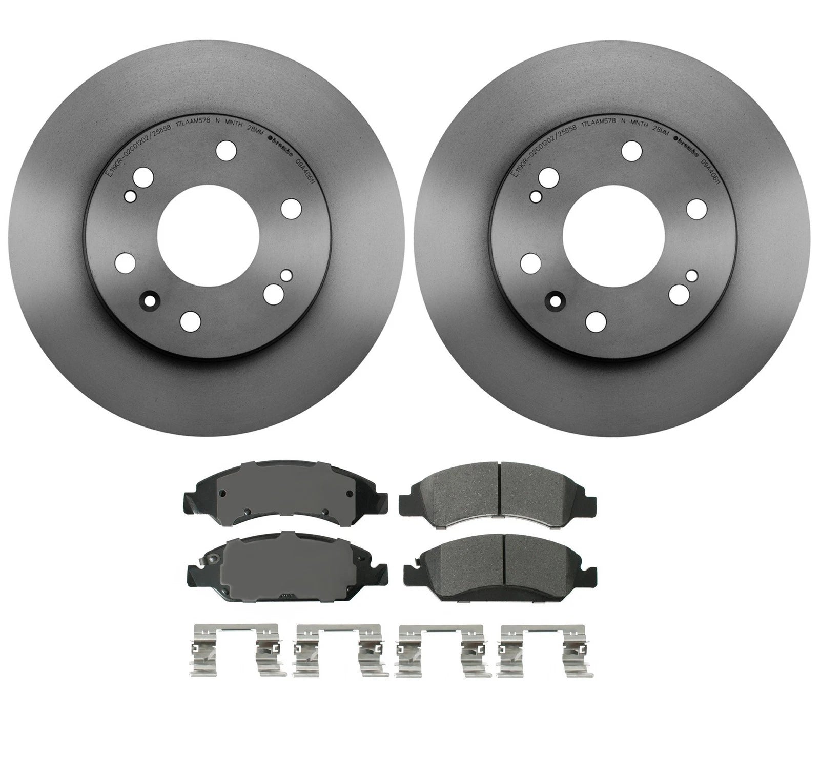 Front Brake Kit for Cadillac Chevy GMC (ProAct Ceramic Pads, Disc Rotors)