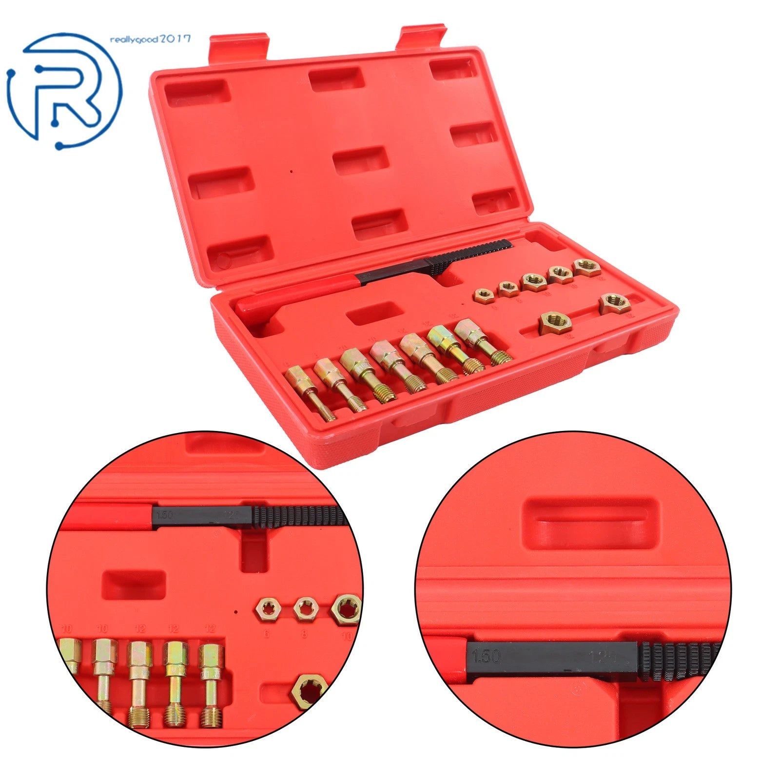 15pcs Metric Thread Chaser Set for Automotive Repair (M6–M12)