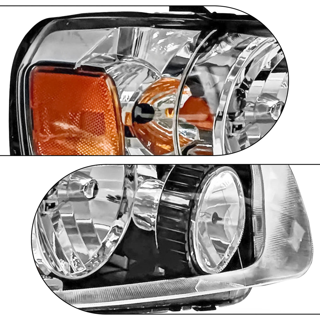 Set of 2 Halogen Headlights for Ford Escape (2005-2007)
