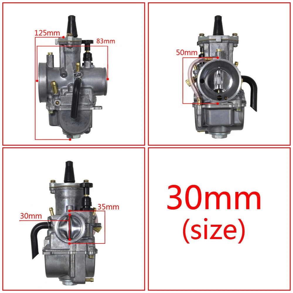 30mm Carburetor for Motorcycle ATV UTV (150cc–250cc)
