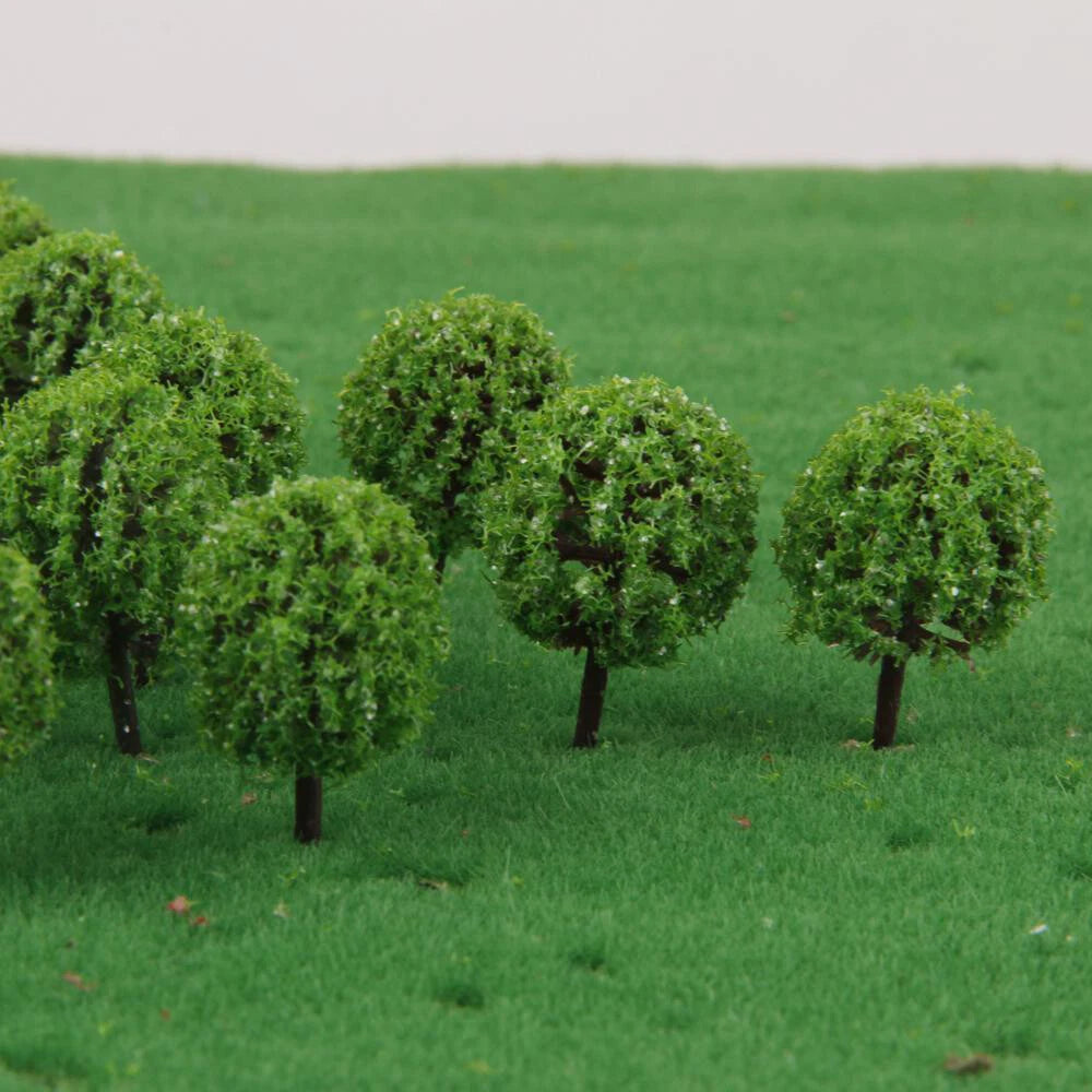 30Pcs 35mm Ball Trees for Model Train Railroad Layout HO OO Scale