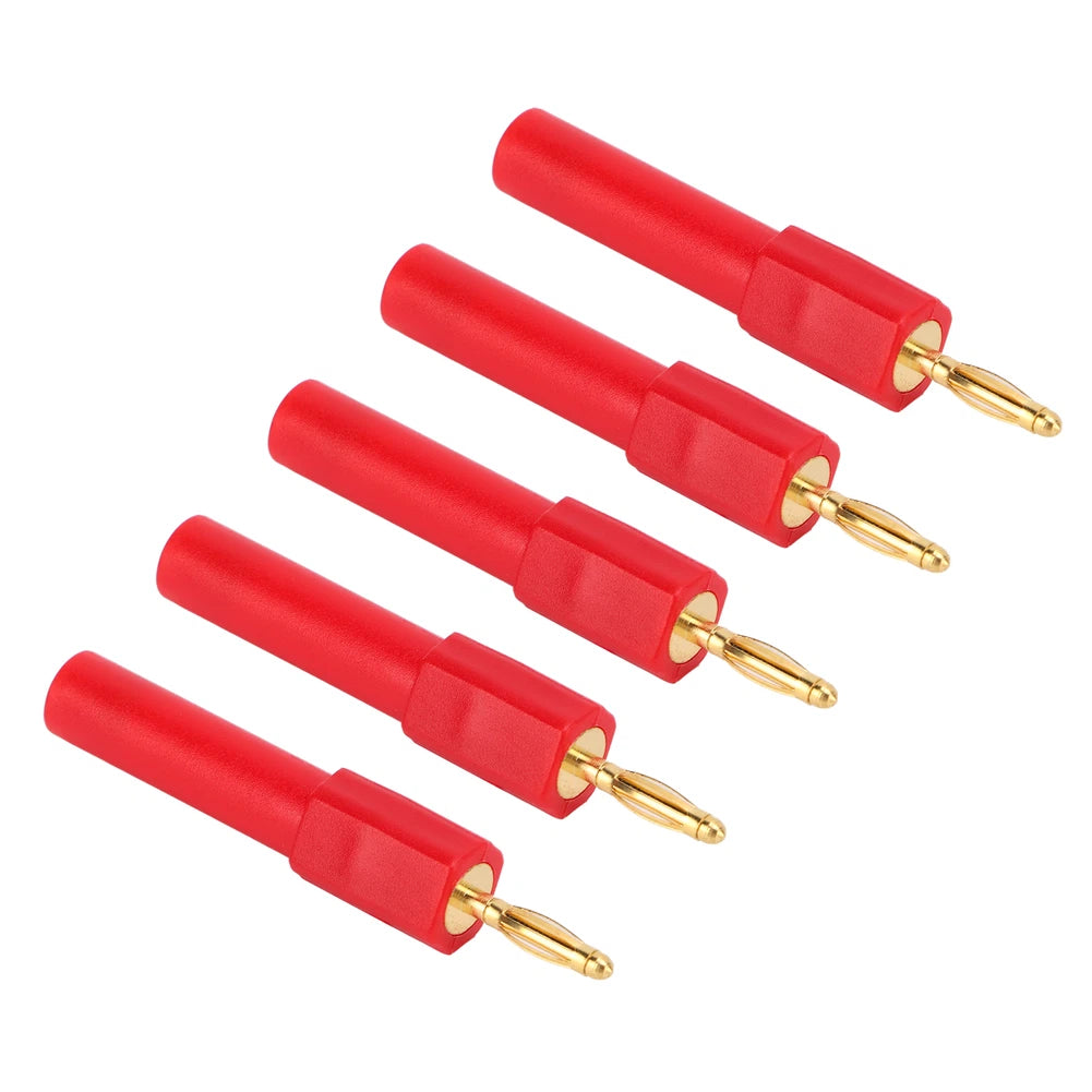 2mm Male to 4mm Female Banana Connector Set of 5 for Benchtop Electronics
