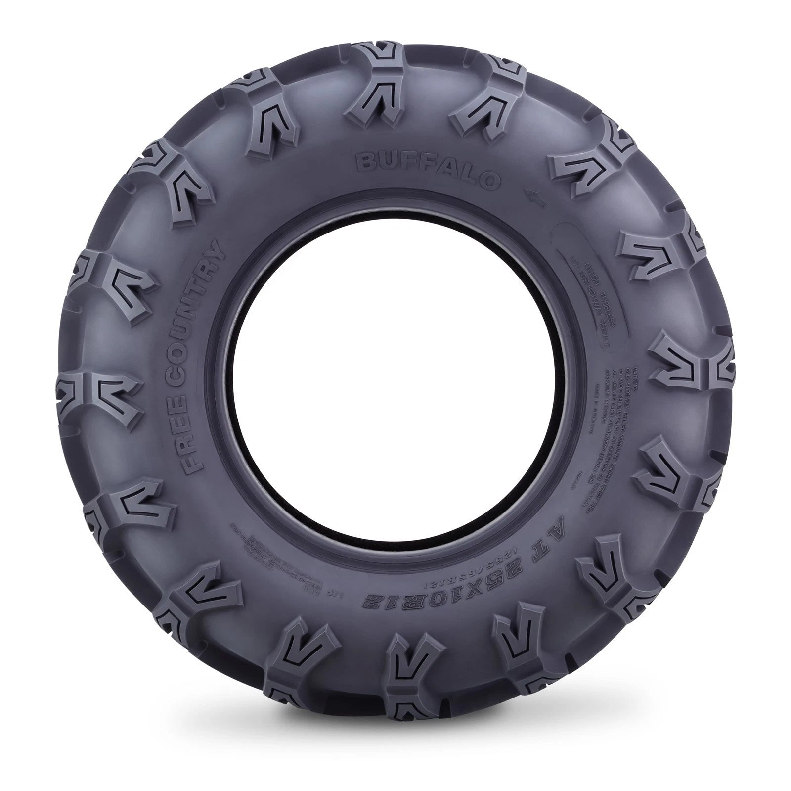 25X10R12 Free Country ATV Tire 8-Ply Radial Buffalo Mud Zest MT (10623)