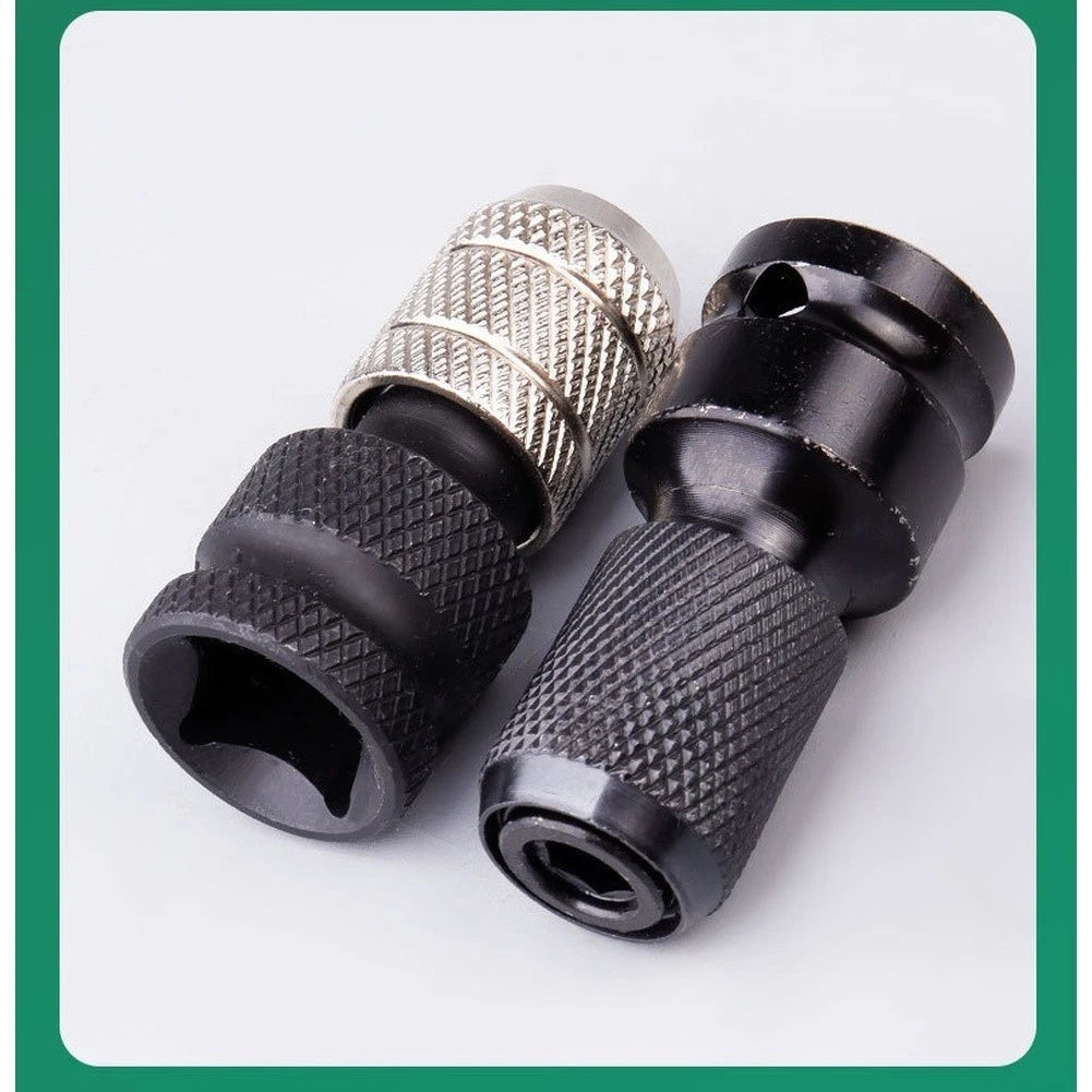 Carbon Steel Socket Adapter for Impact Wrench 1/2 to 1/4 Hex Conversion