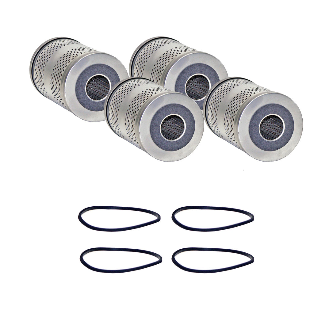 Set of 4 Wix Engine Motor Oil Filters for Chevrolet GMC (Iso, StdAsp)