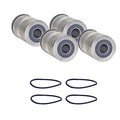 Set of 4 Wix Engine Motor Oil Filters for Chevrolet GMC (Iso, StdAsp)