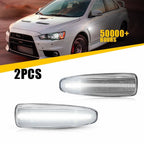 2X Fender Lamp Side Marker Signal Light Clear Lens for Mitsubishi Lancer (2008–2017)