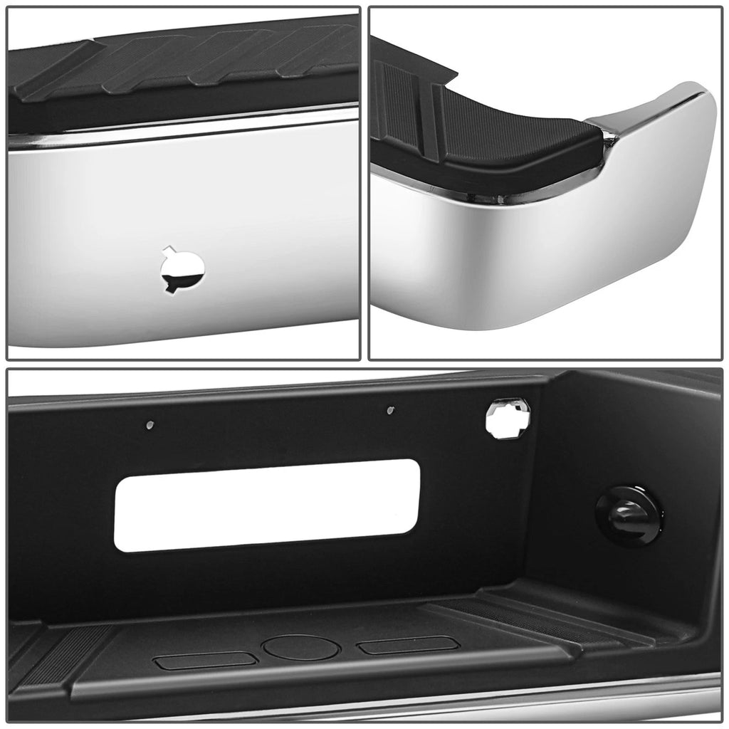 Rear Step Bumper Assembly w/ Sensor Holes Chrome for Ford F150 (2006–2008)