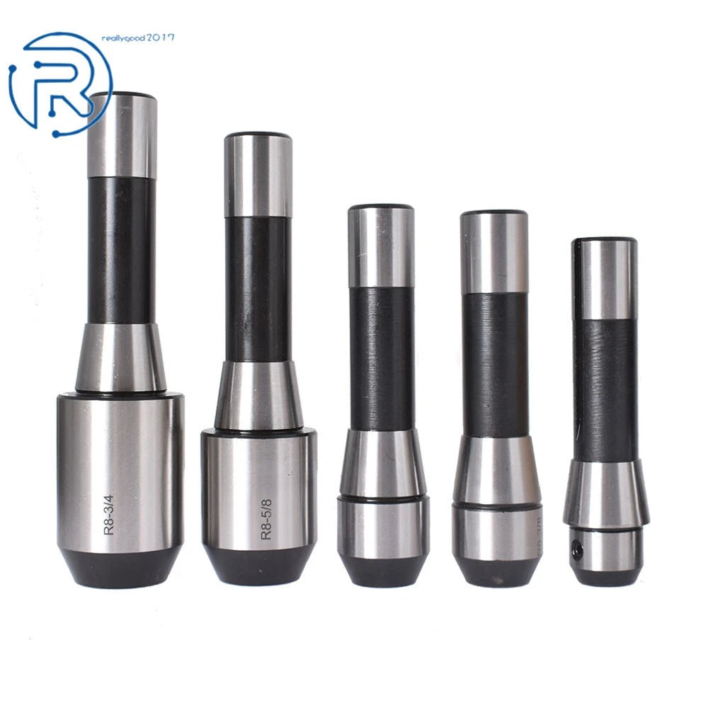 Set of 5 End Mill Holders for R8 (Compatible with Various Sizes)