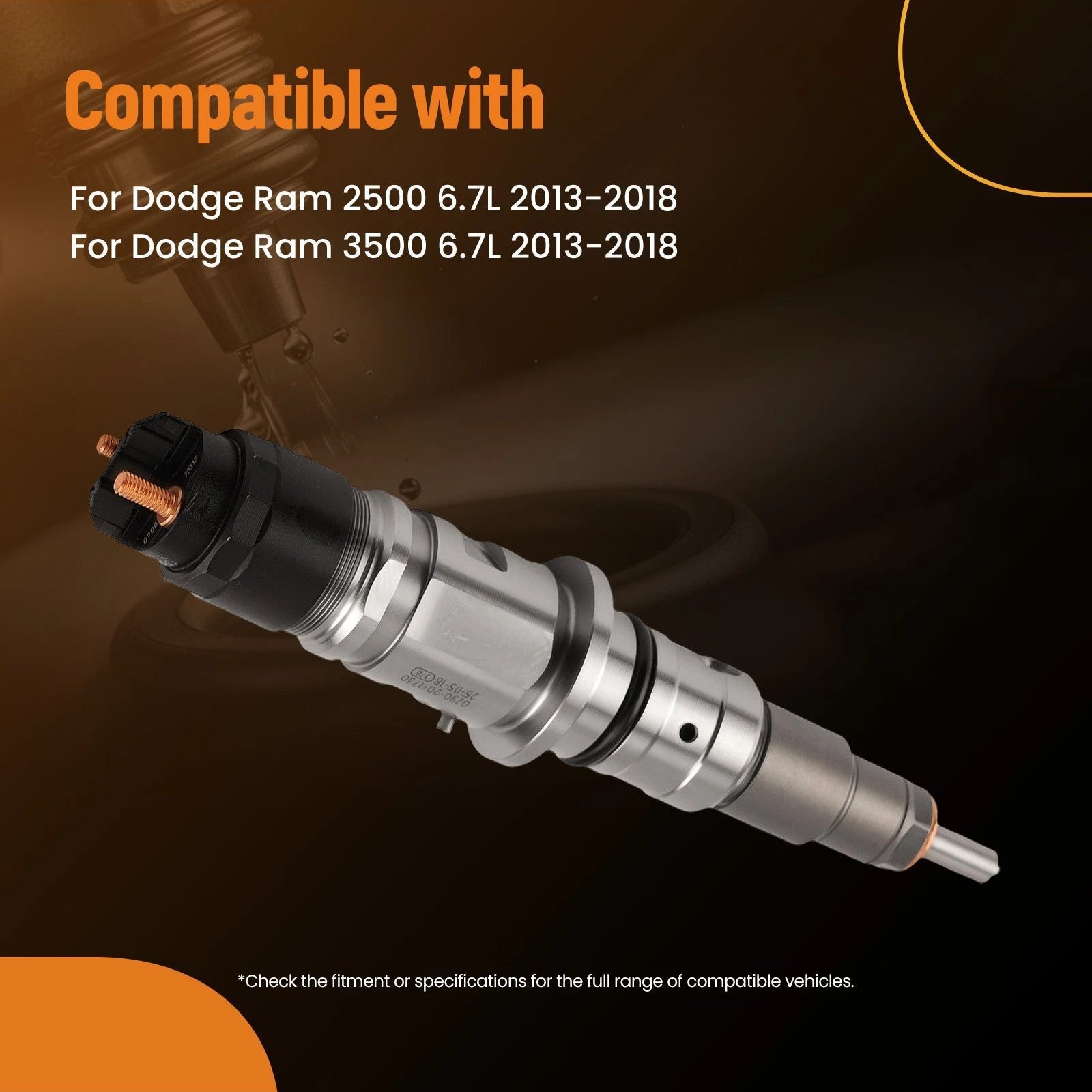 Set of 6 Fuel Injectors for Dodge RAM 3500 4500 5500 6.7L (2011–2012)